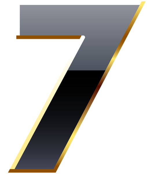 This png image - Seven Black Number Transparent Image, is available for free download