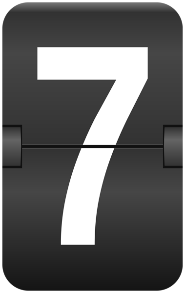 This png image - Seven Counter Number Clip Art Image, is available for free download
