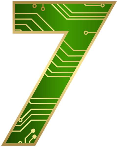This png image - Seven Cyber Number Transparent Image, is available for free download