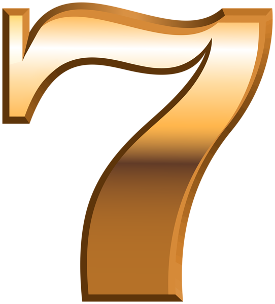 This png image - Seven Gold Number PNG Clipart, is available for free download