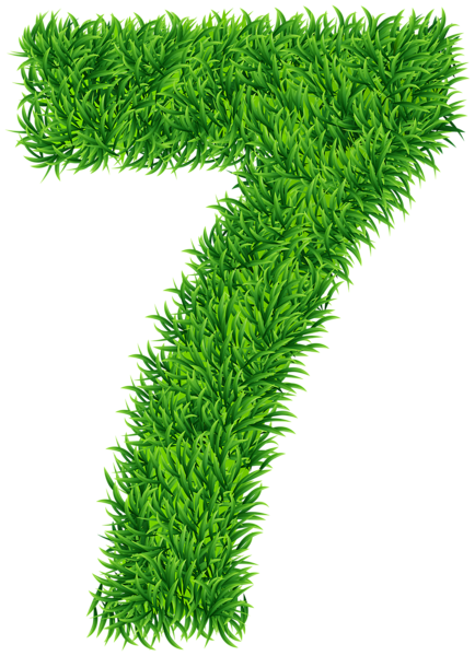 This png image - Seven Grass Number Transparent Image, is available for free download