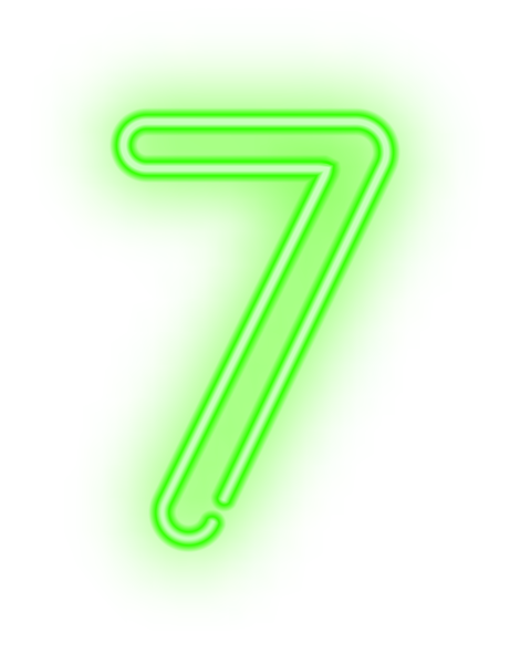 This png image - Seven Neon Green PNG Clip Art Image, is available for free download