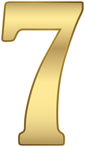 This png image - Seven Number Gold Transparent Image, is available for free download