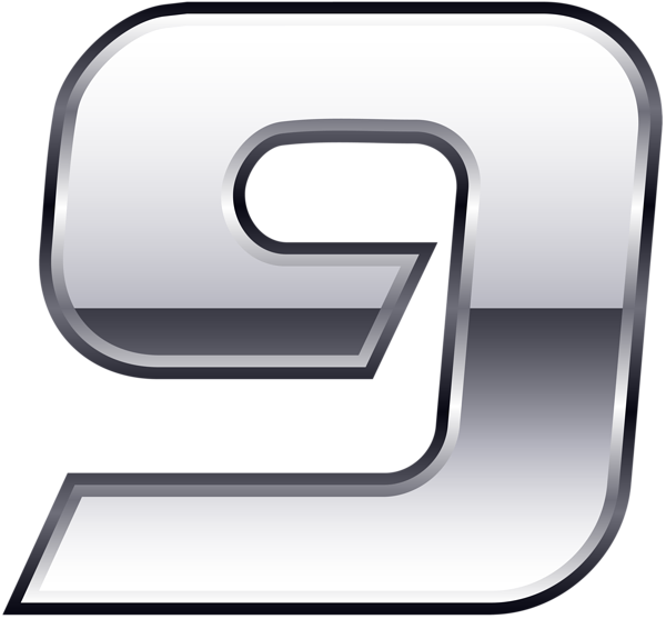 This png image - Silver Number Nine Transparent PNG Clip Art, is available for free download