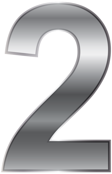 Silver Number Two PNG Transparent Clip Art Image | Gallery Yopriceville - High-Quality Images