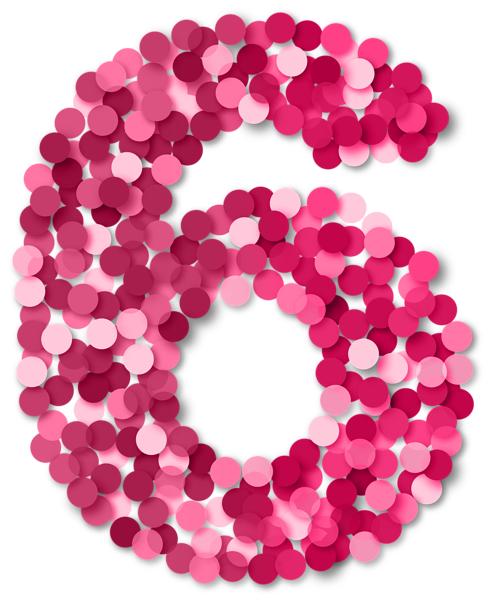 This png image - Six 6 Number Pink PNG Clip Art, is available for free download