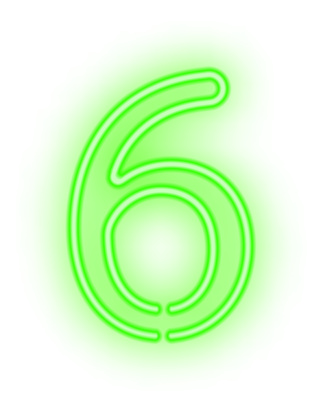 This png image - Six Neon Green PNG Clip Art Image, is available for free download