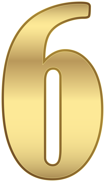 This png image - Six Number Gold Transparent Image, is available for free download