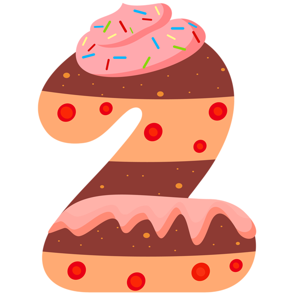 This png image - Sweet Number Two PNG Clipart Image, is available for free download