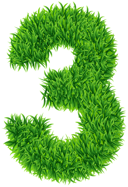 This png image - Three Grass Number Transparent Image, is available for free download