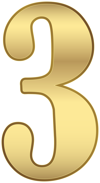 This png image - Three Number Gold Transparent Image, is available for free download