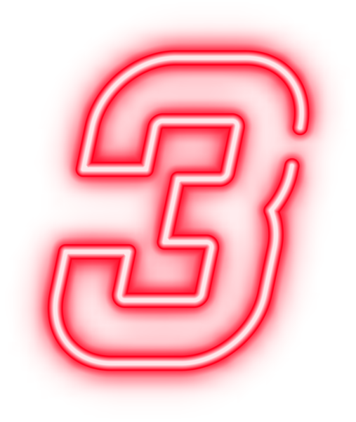 Three Red Neon Transparent Png Clip Art Image