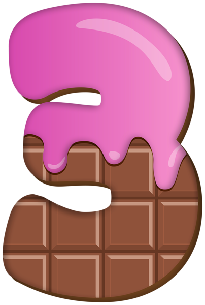 This png image - Three Sweet Number PNG Clipart, is available for free download