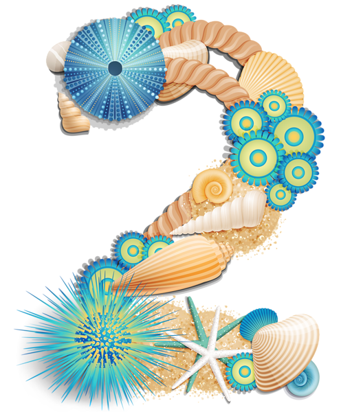This png image - Transparent Number Two Sea Style PNG Clipart Picture, is available for free download