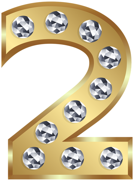 This png image - Two Gold Number PNG Clip Art Image, is available for free download