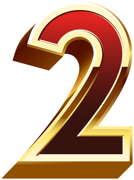This png image - Two Gold Red Number PNG Clip Art, is available for free download