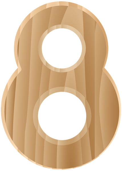 This png image - Wooden Number Eight Transparent PNG Clip Art Image, is available for free download