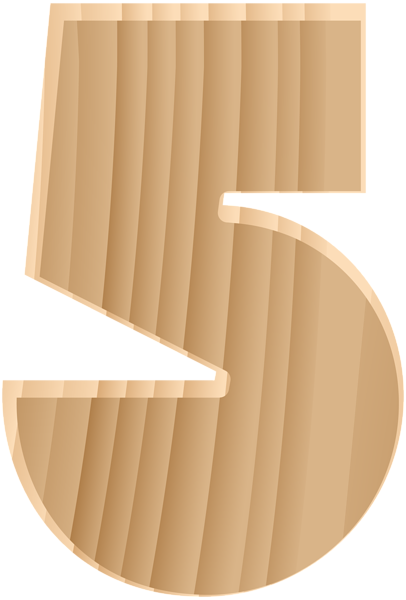 This png image - Wooden Number Five Transparent PNG Clip Art Image, is available for free download