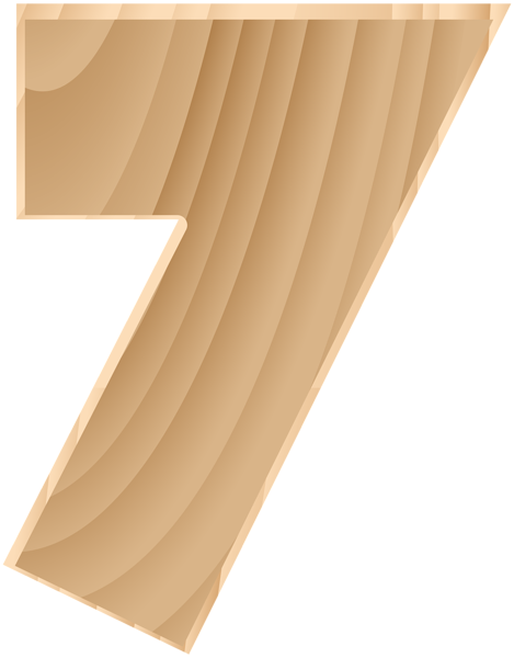 This png image - Wooden Number Seven Transparent PNG Clip Art Image, is available for free download