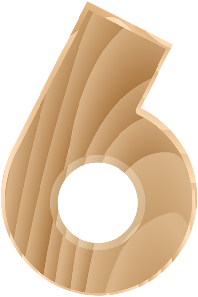This png image - Wooden Number Six Transparent PNG Clip Art Image, is available for free download