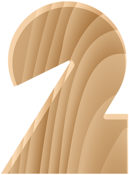 This png image - Wooden Number Two Transparent PNG Clip Art Image, is available for free download