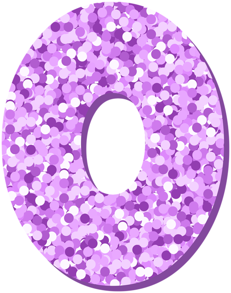 This png image - Zero 0 Number Violet Glitter PNG Clipart, is available for free download