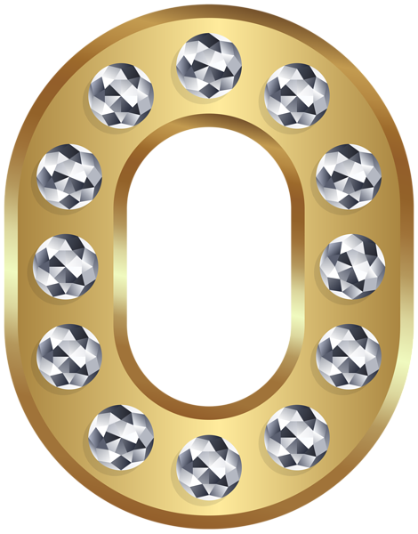 This png image - Zero Gold Number PNG Clip Art Image, is available for free download