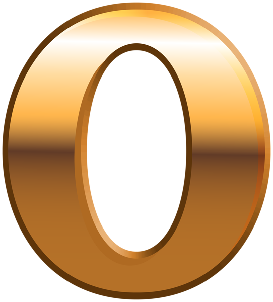 This png image - Zero Gold Number PNG Clipart, is available for free download
