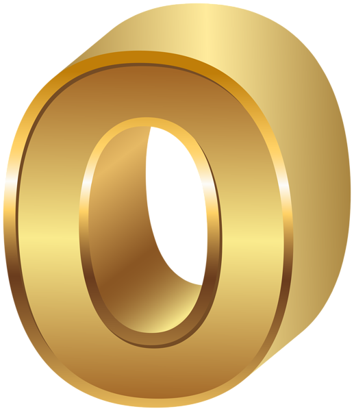 This png image - Zero Gold Number Transparent Image, is available for free download