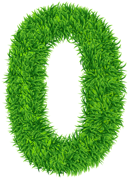 This png image - Zero Grass Number Transparent Image, is available for free download