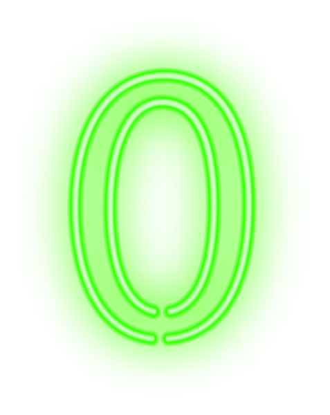 This png image - Zero Neon Green PNG Clip Art Image, is available for free download