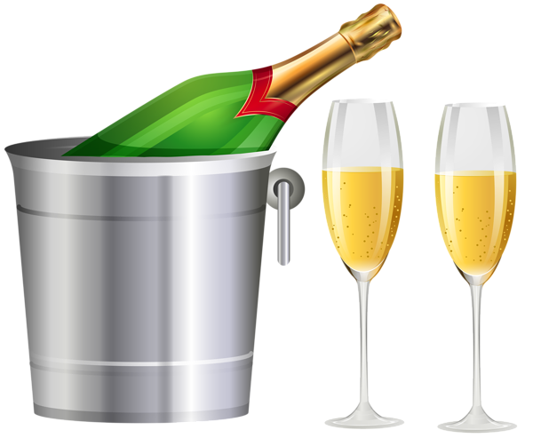 This png image - Champagne Bottle and Glasses Transparent Clip Art Image, is available for free download