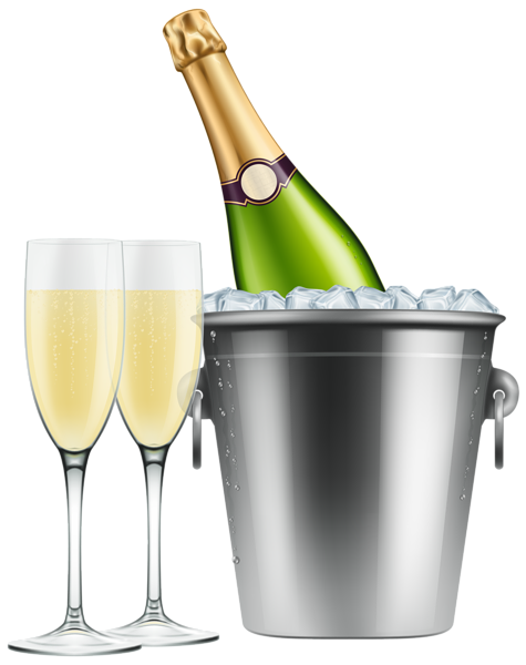 This png image - Champagne in Ice and Glasses PNG Clip Art Image, is available for free download
