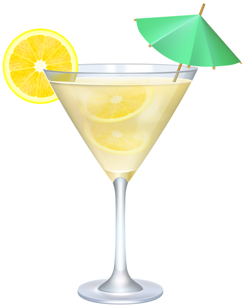 This png image - Cocktail with Lemon and Umbrella PNG Clip Art Image, is available for free download