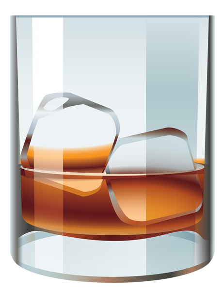 This png image - Glass with Whiskey and Ice PNG Vector Clipart, is available for free download