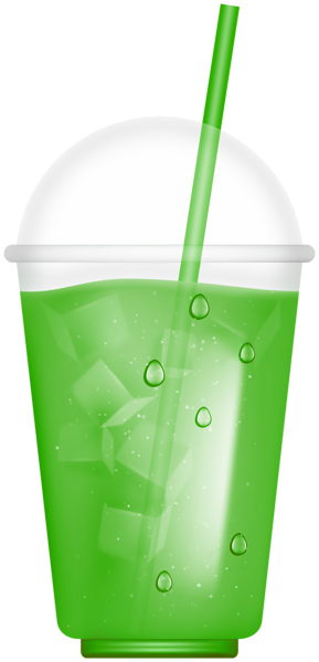 This png image - Green Drink with Ice PNG Clipart, is available for free download