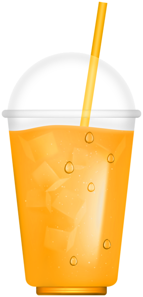 This png image - Orange Juice with Ice PNG Clipart, is available for free download