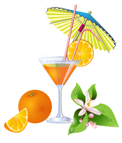 This png image - Summer Orange Cocktail PNG Clipart, is available for free download