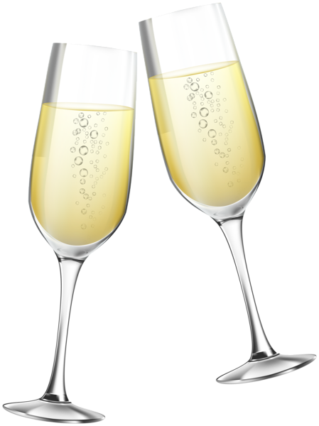 Toast with Glasses of Champagne Clipart | Gallery Yopriceville - High