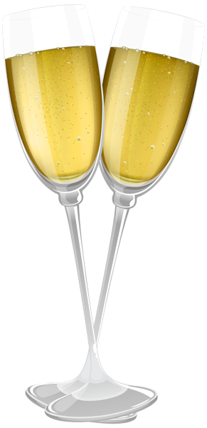 This png image - Two Glasses of Champagne Transparent Clip Art Image, is available for free download
