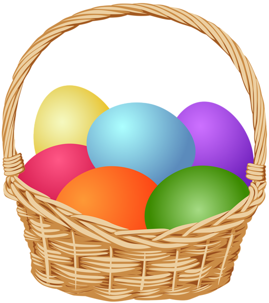 This png image - Basket with Easter Eggs Clip Art Image, is available for free download