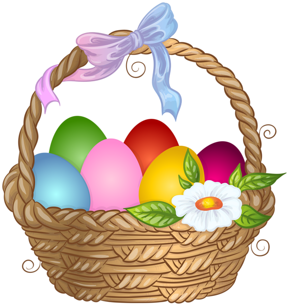 This png image - Basket with Easter Eggs Transparent Image, is available for free download