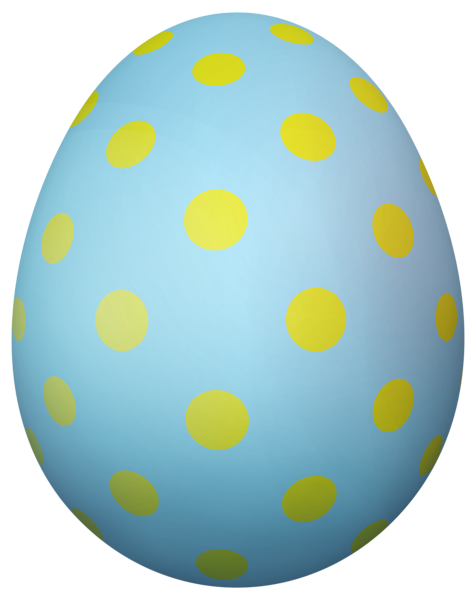 This png image - Blue Dotted Easter Egg PNG Transparent Clipart, is available for free download