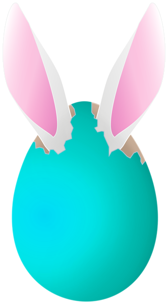 This png image - Blue Easter Egg with Bunny Ears PNG Clipart Image, is available for free download