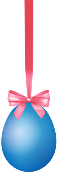 This png image - Blue Hanging Easter Egg with Bow Transparent Clip Art Image, is available for free download