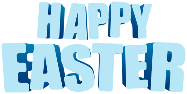 This png image - Blue Happy Easter Text Clipart Image, is available for free download