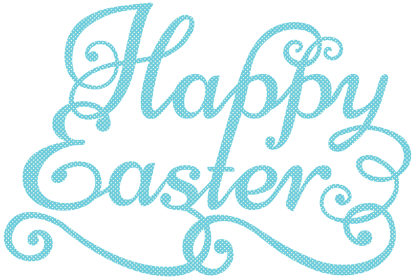 This png image - Blue Happy Easter Transparent PNG Clip Art Image, is available for free download
