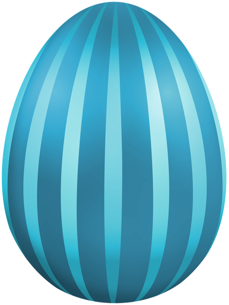 This png image - Blue Striped Easter Egg PNG Clipart, is available for free download