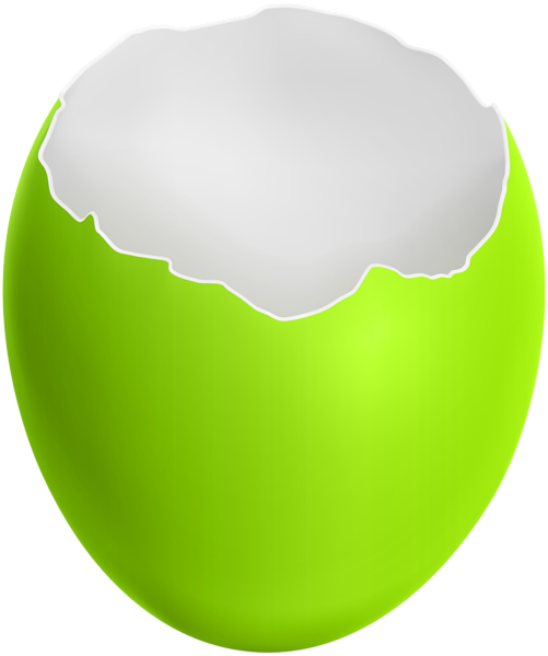 This png image - Broken Easter Egg Green Clip Art Image, is available for free download