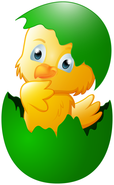 This png image - Chicken in Green Easter Egg Transparent Image, is available for free download